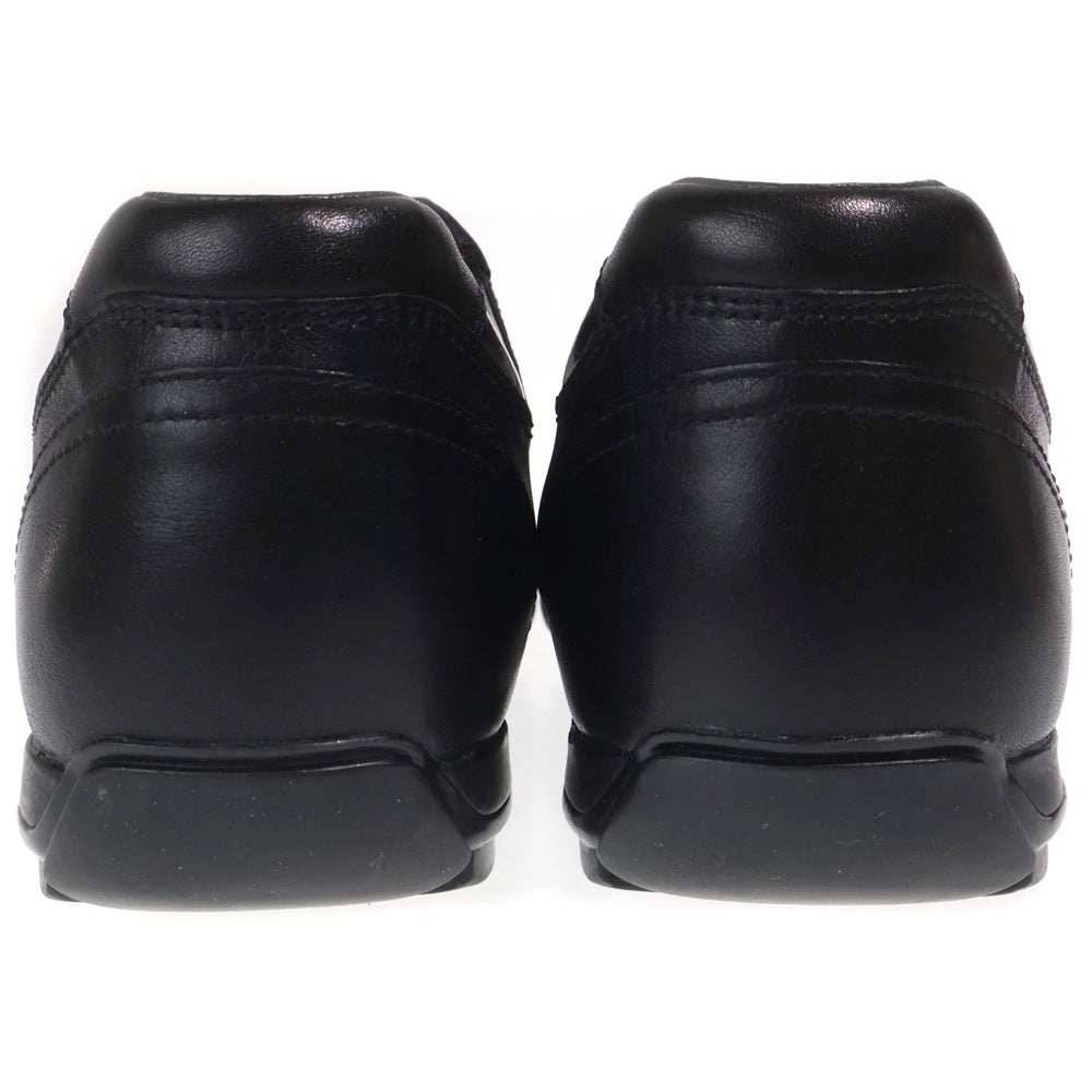 PRADA(プラダ) ロゴ レザー レースアップ ローカットシューズ ブラック レディース