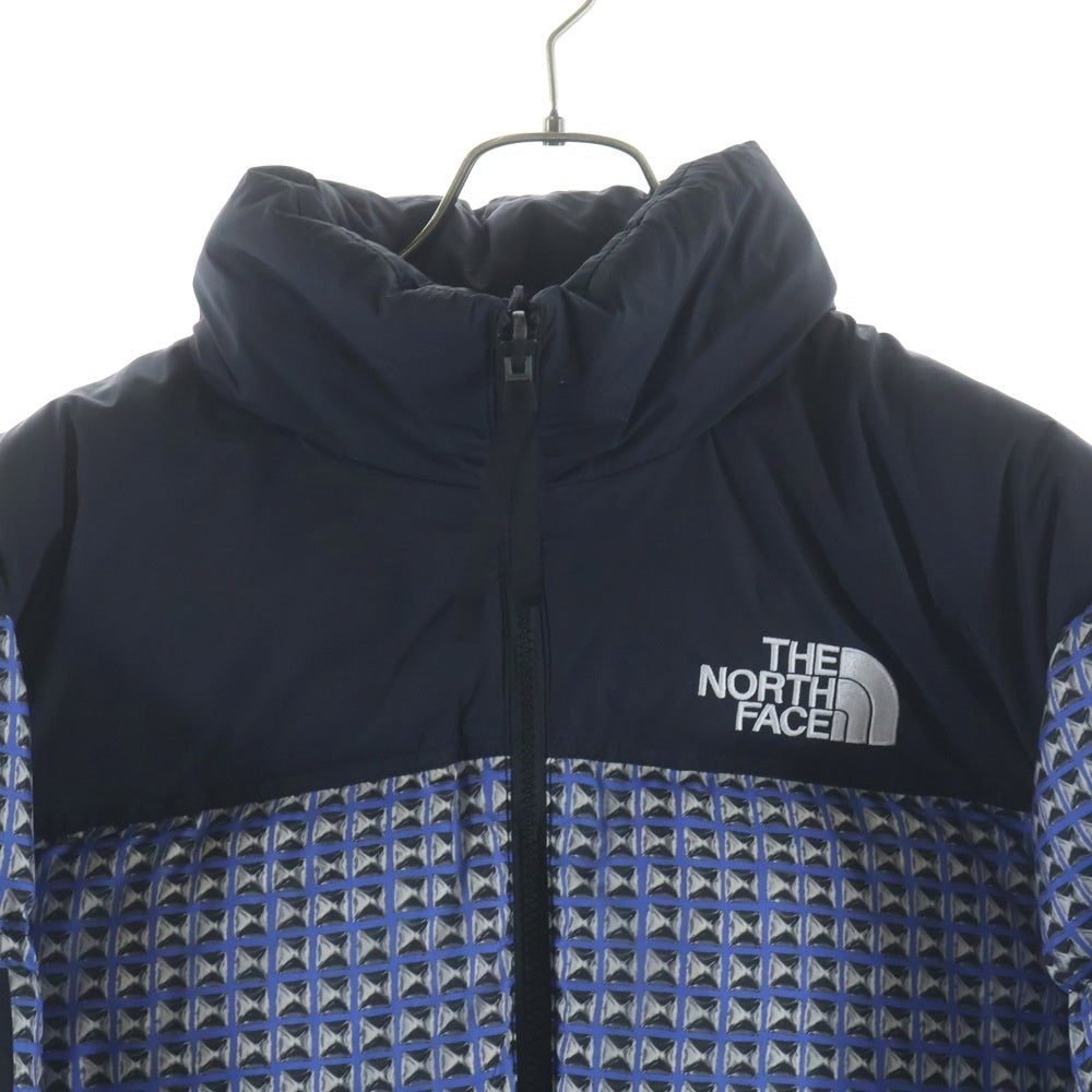 SUPREME(シュプリーム) 21SS ×THE NORTH FACE Studded Nuptse Jacket スタッズ ヌプシ ダウンジャケット ブルー/ブラック ND42100I