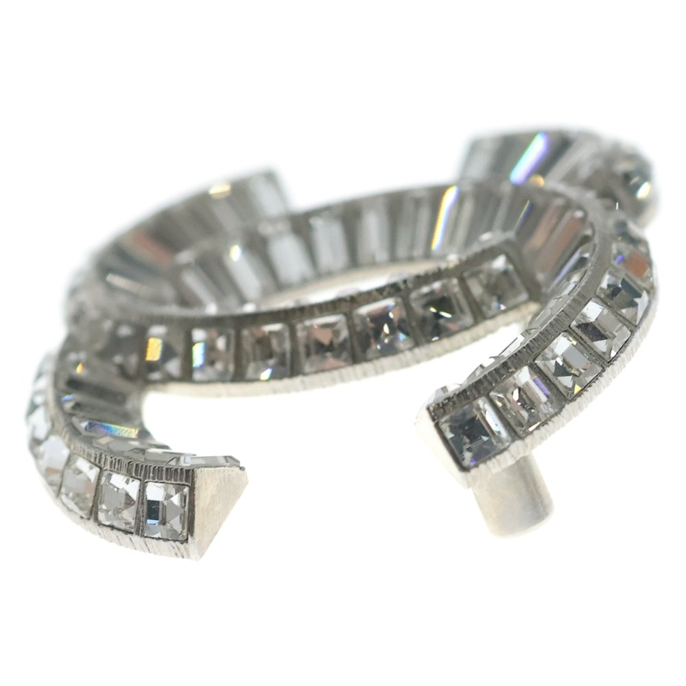 CHANEL(シャネル) ココマーク ラインストーン ピンバッジ ブローチ シルバー レディース