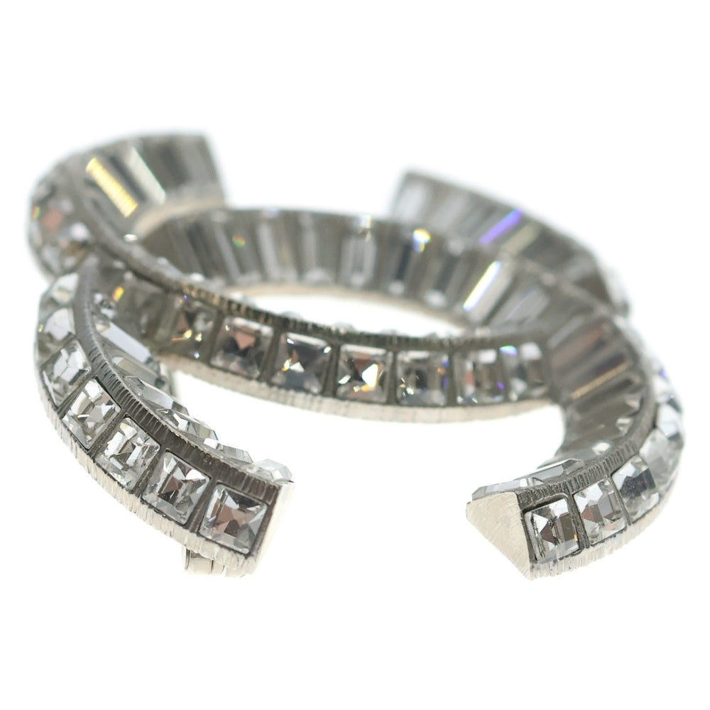 CHANEL(シャネル) ココマーク ラインストーン ピンバッジ ブローチ シルバー レディース