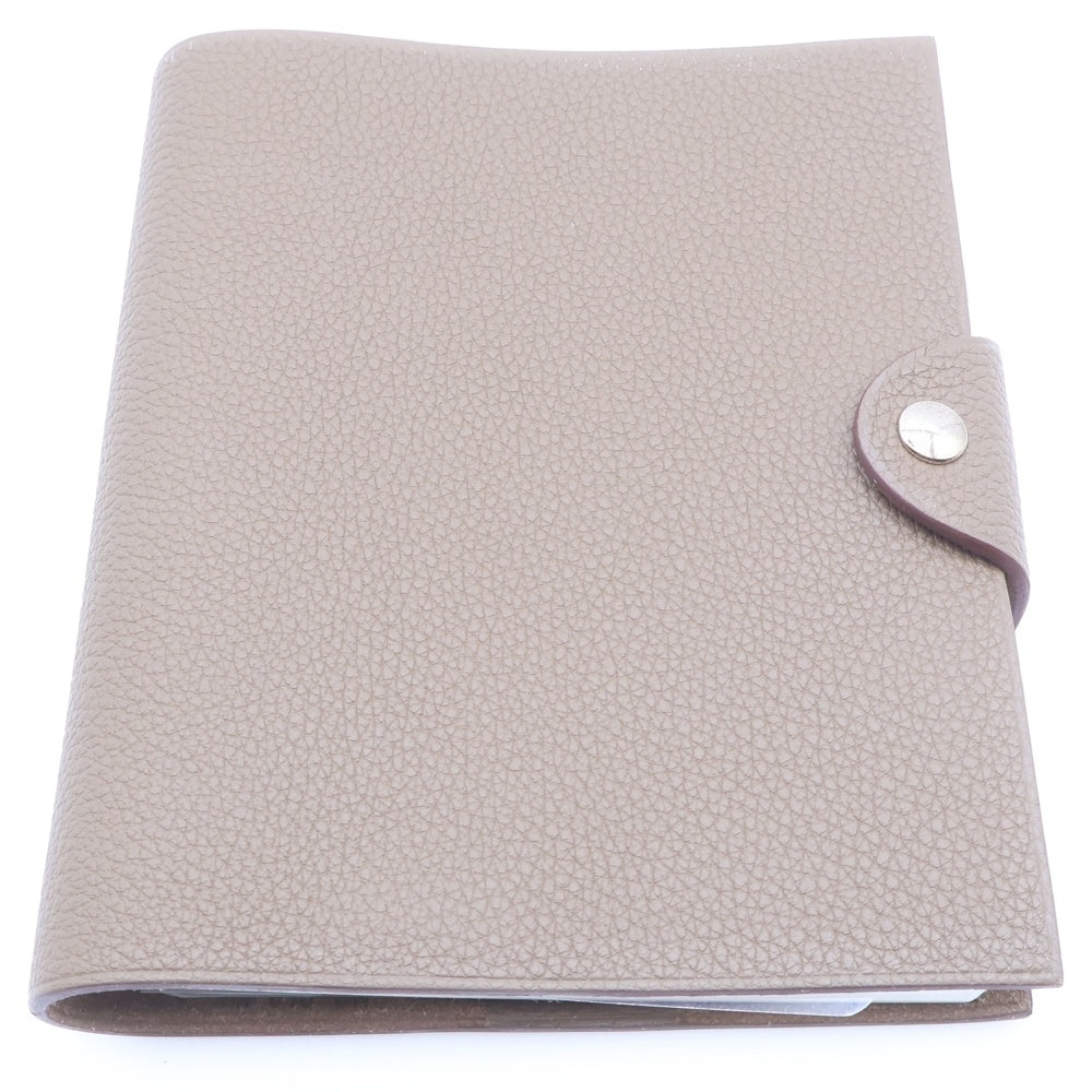 HERMES(エルメス) ユリスPM エトゥープ トゴ ノートリフィルセット 手帳 リングノート ブラウン シルバー金具