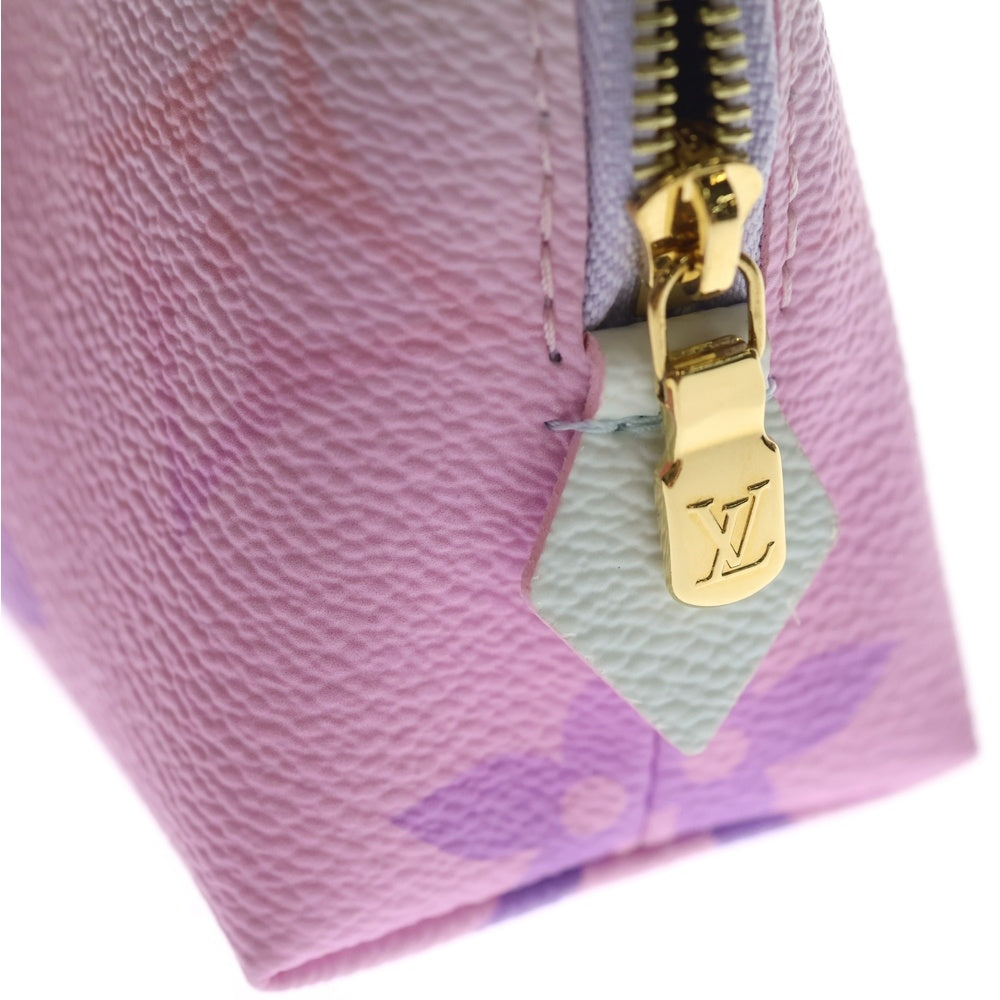 LOUIS VUITTON(ルイヴィトン) モノグラム ポシェット・コスメティック ポーチ ケース ピンク レザー M59944 ゴールド金具 レディース