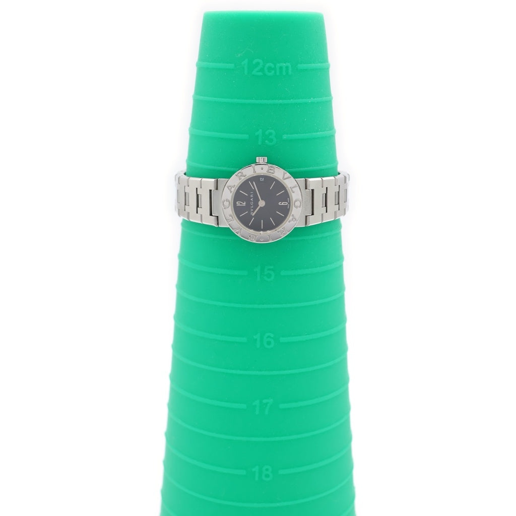 BVLGARI(ブルガリ) ブルガリブルガリ 黒文字盤 SS/QZ ステンレス クォーツ 電池式 腕時計 BB 23 SS レディース