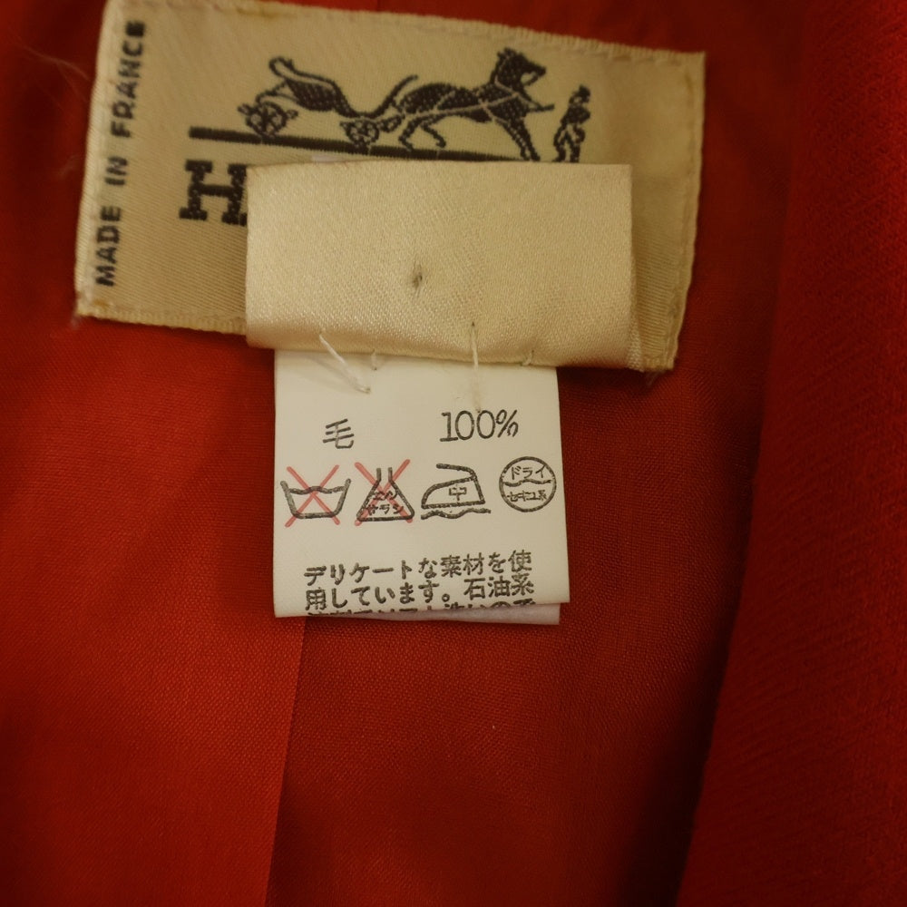 HERMES(エルメス) ジャケット レッド 38 ウール レディース