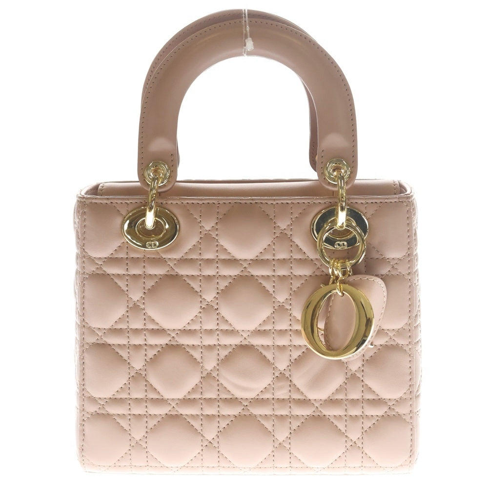 Christian Dior(クリスチャンディオール) レディディオール マイABCディオール スモール 2wayショルダーバッグ ハンドバッグ ローズピンク レザー ゴールド金具 レディース