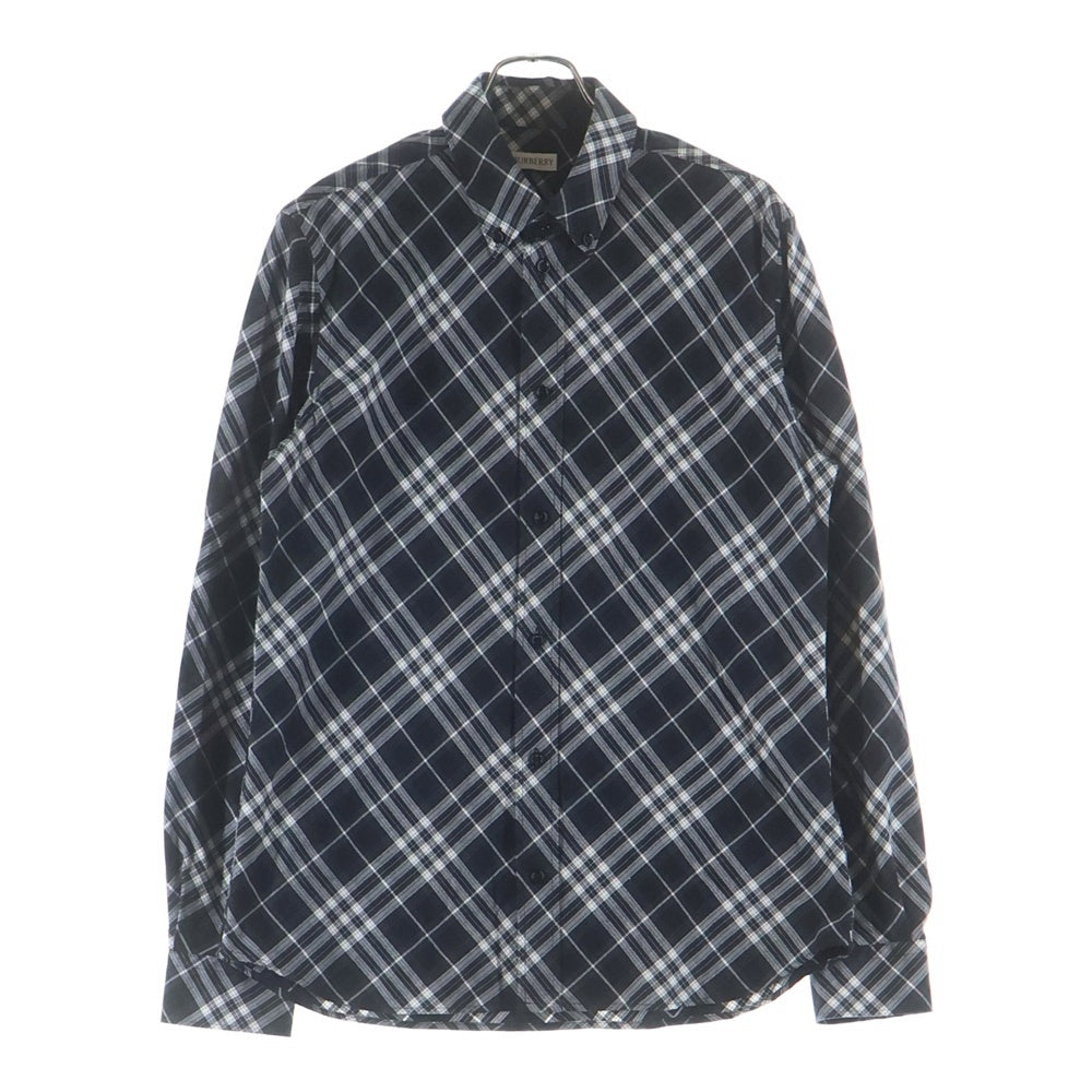 BURBERRY(バーバリー) 26SS リラックスフィット チェック コットンフランネル長袖シャツ ブラック