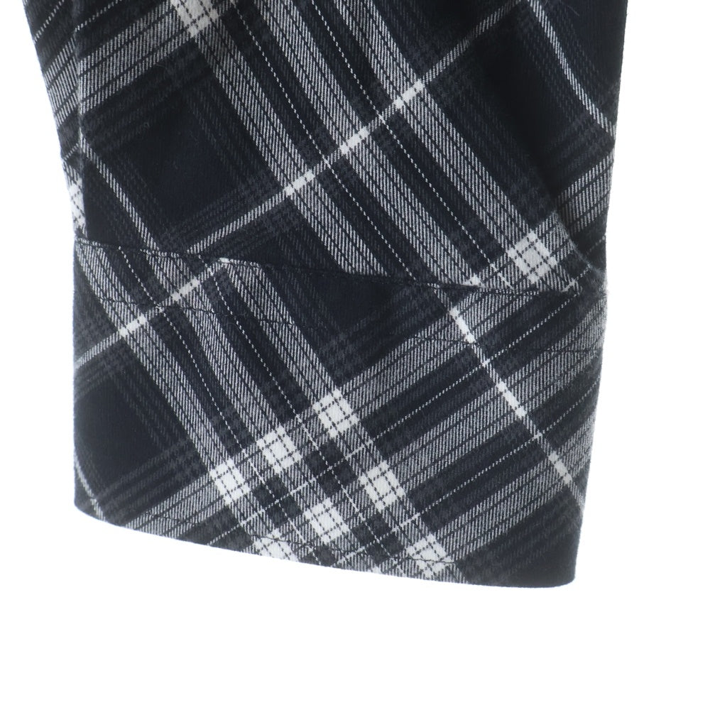 BURBERRY(バーバリー) 26SS リラックスフィット チェック コットンフランネル長袖シャツ ブラック