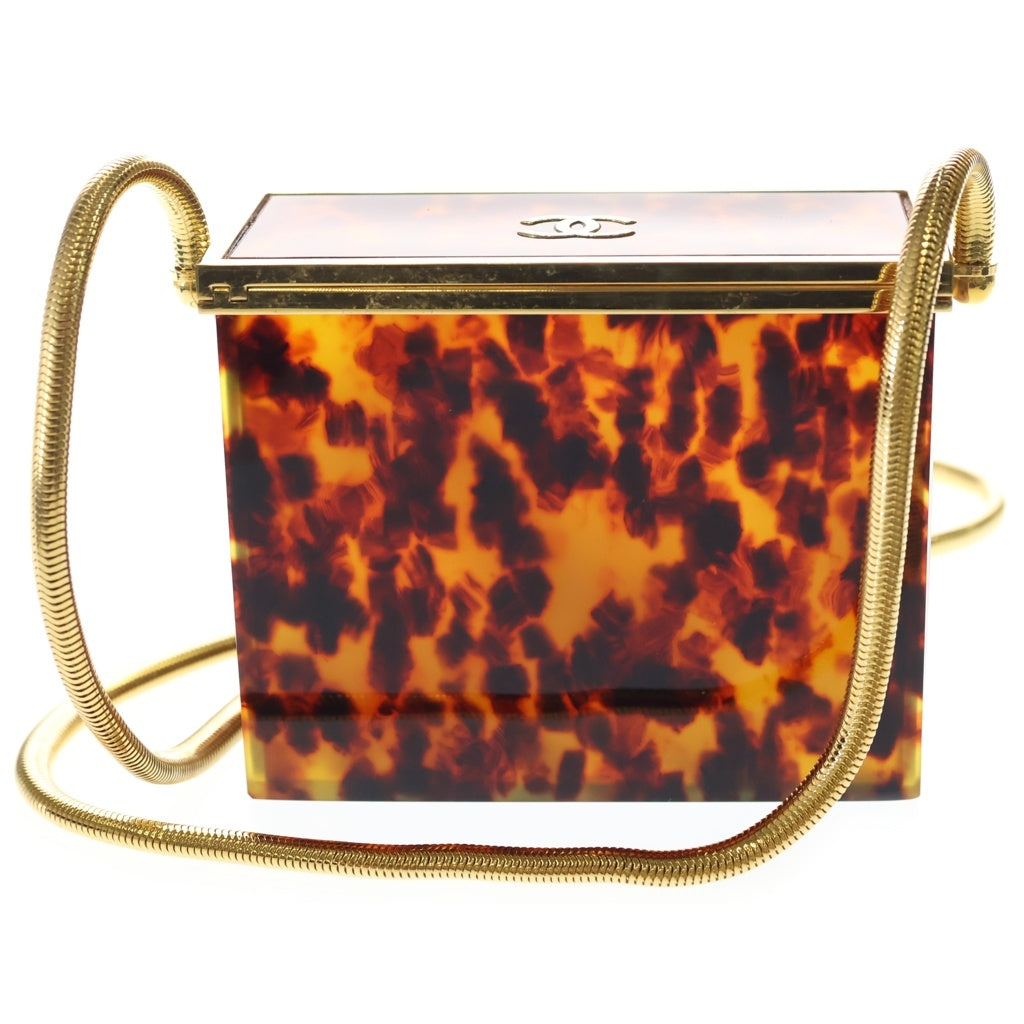 CHANEL(シャネル) ショルダーバッグ ミニショルダー ブラウン ゴールド金具 レディース