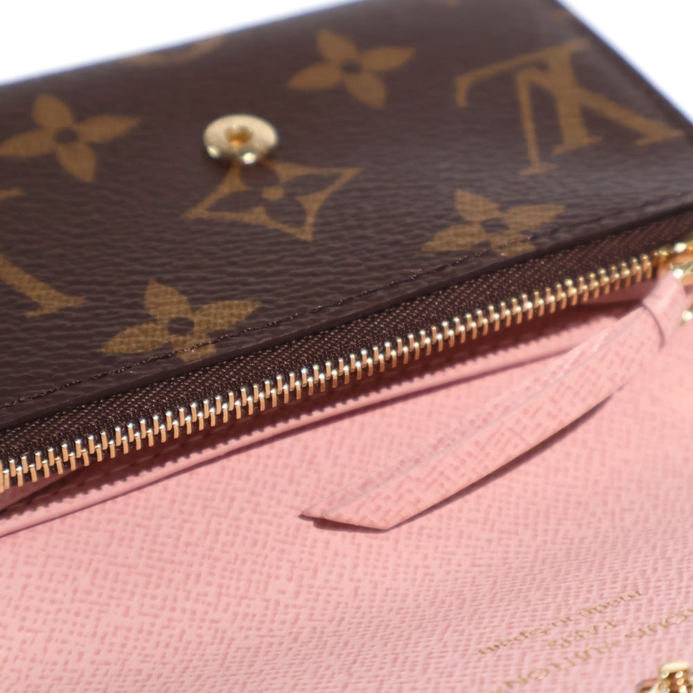 LOUIS VUITTON(ルイヴィトン) ポルトモネロザリ ローズバレリーヌ モノグラム PVC コインケース 財布 ゴールド金具 ブラウン M62361 レディース