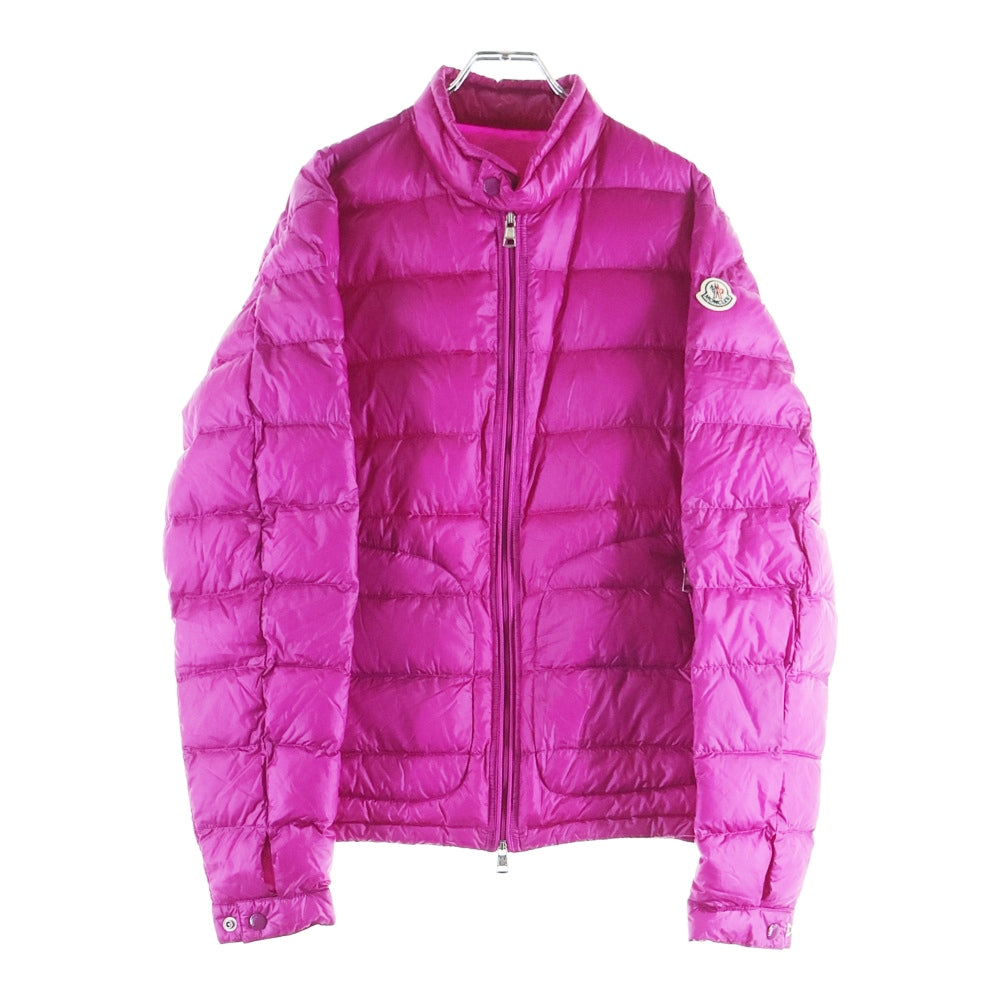 MONCLER(モンクレール) 22SS ACORUS ワッペンロゴ スタンドカラー ジップアップ ダウンジャケット ピンク H10911A10600 53029