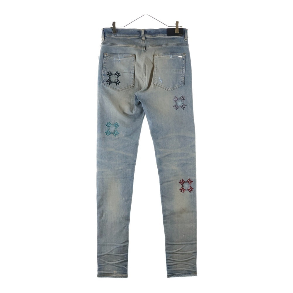 AMIRI(アミリ) ダメージ加工 ストレッチ スリムスキニー デニムパンツ ジーンズ インディゴ SRAMDNSY1121BSMRDNM5