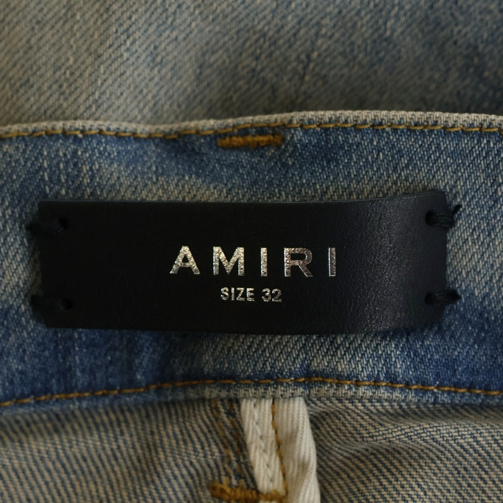 AMIRI(アミリ) ダメージ加工 ストレッチ スリムスキニー デニムパンツ ジーンズ インディゴ SRAMDNSY1121BSMRDNM5