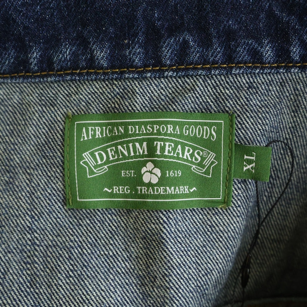 DENIM TEARS(デニムティアーズ) 25AW Cotton Wreath Denim Jacket フラワープリント デニム トラッカージャケット インディゴ FW25ODJ319