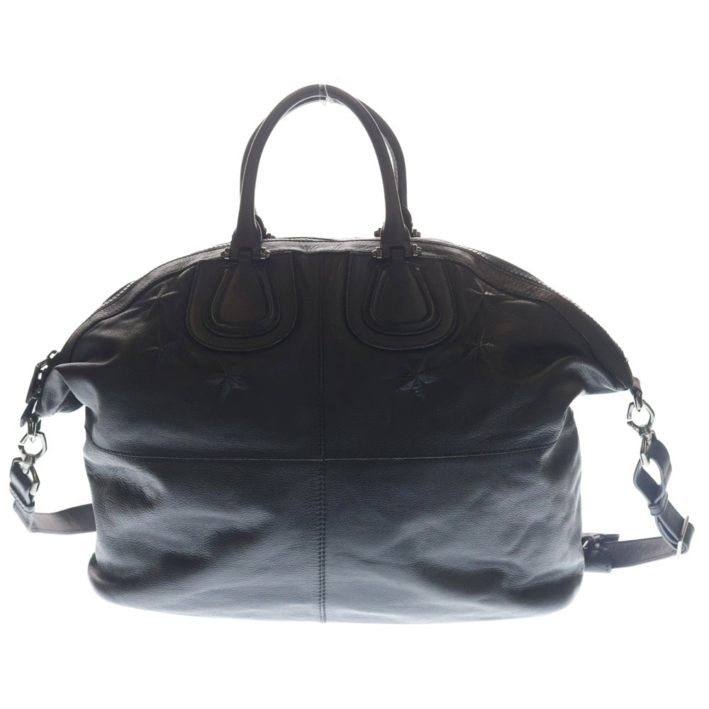 GIVENCHY(ジバンシィ) エンボス加工 スター 2WAYバッグ ハンドバッグ ショルダーバッグ ブラック レザー シルバー金具
