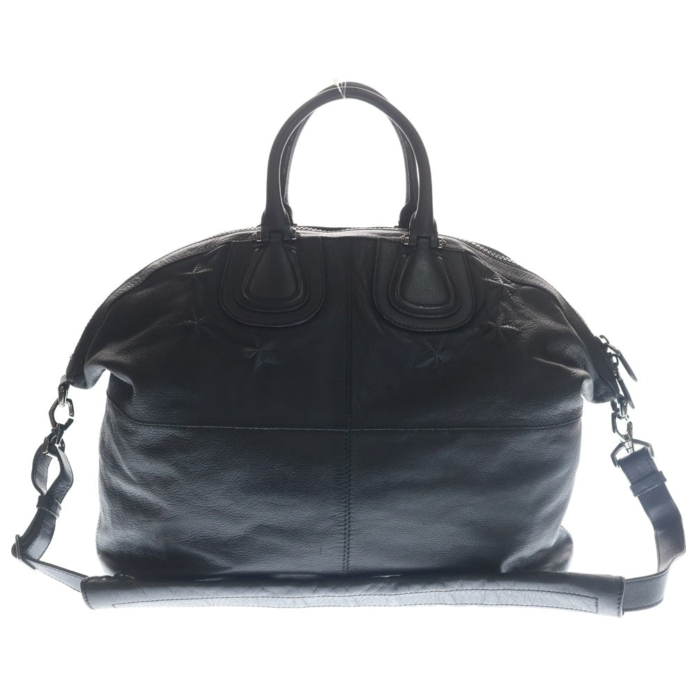 GIVENCHY(ジバンシィ) エンボス加工 スター 2WAYバッグ ハンドバッグ ショルダーバッグ ブラック レザー シルバー金具