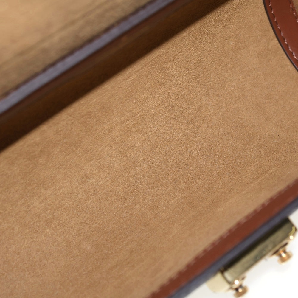 LOUIS VUITTON(ルイヴィトン) モノグラム パピヨントランク チェーンショルダーバッグ ハンドバッグ 2WAYバッグ ブラウン レザー×PVC M57835 ゴールド金具 レディース