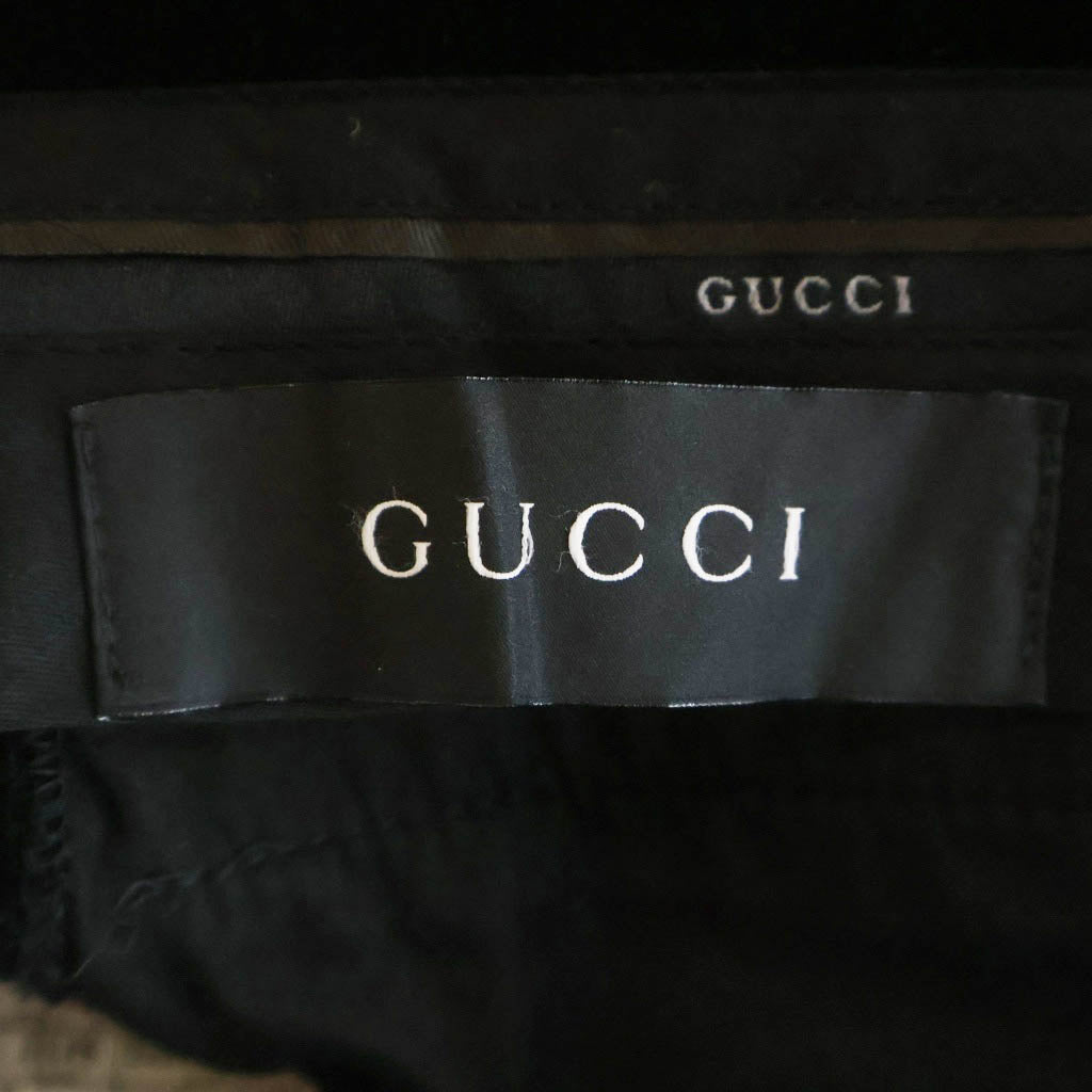 GUCCI(グッチ) ベロアパンツ ブラック コットン #42 162507