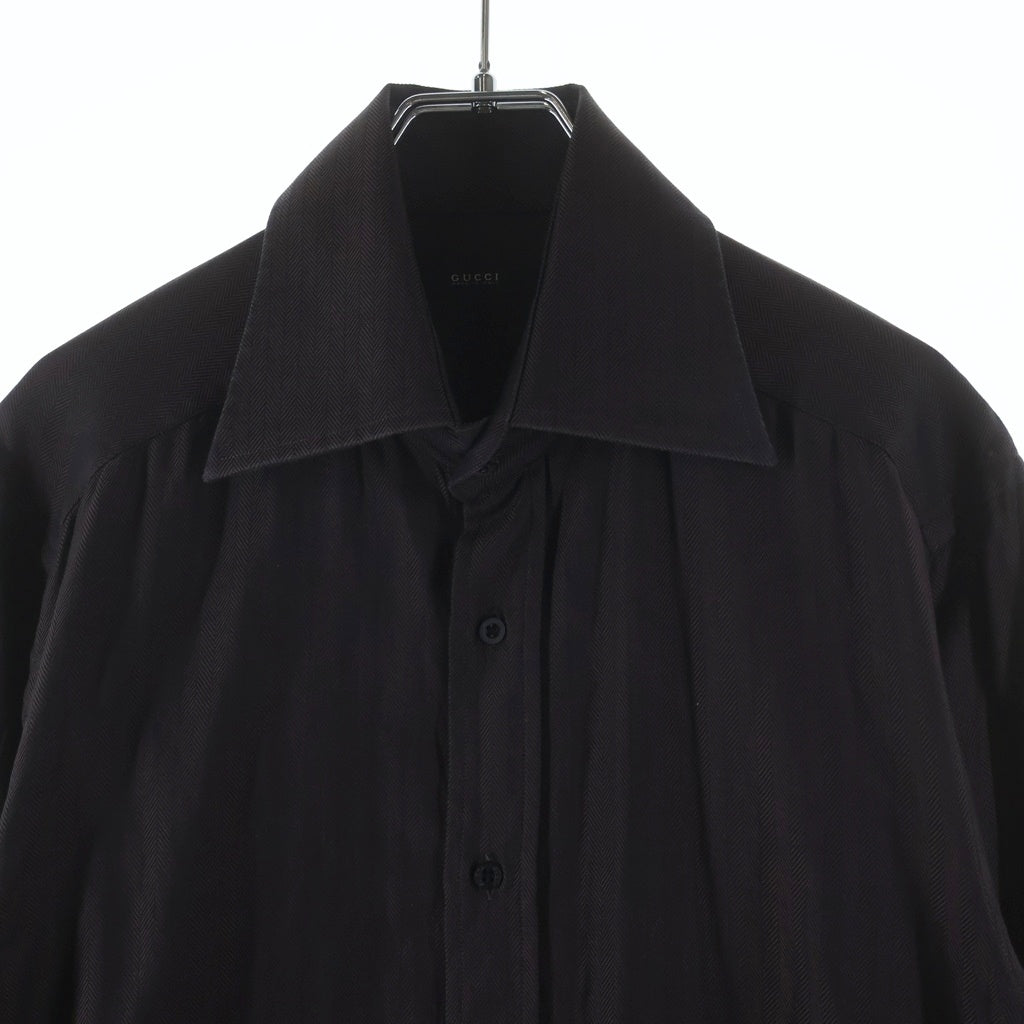 GUCCI(グッチ) 長袖コットンシャツ ブラウン 145380