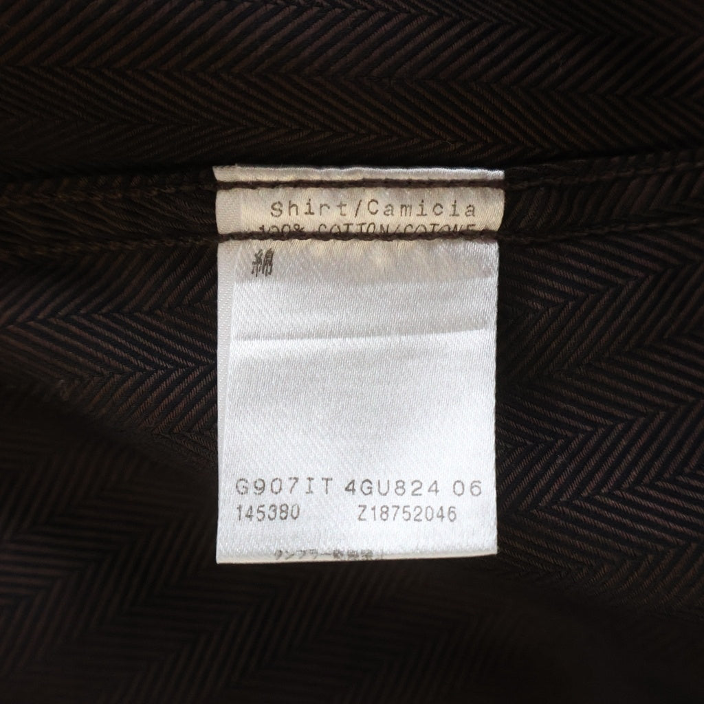 GUCCI(グッチ) 長袖コットンシャツ ブラウン 145380