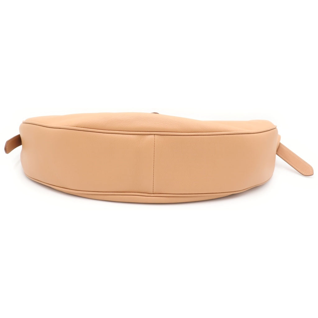 PRADA(プラダ) デミルーン ラージ クロスボディバッグ ワンショルダーバッグ ハンドバッグ ベージュ レザー 1BC255 ゴールド金具 レディース