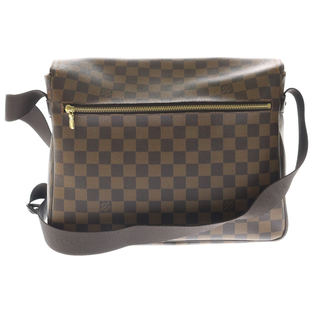 LOUIS VUITTON(ルイヴィトン) ダミエ メッセンジャー メルヴィール ショルダーバッグ ブラウン レザー×PVC N51125 ゴールド金具 レディース