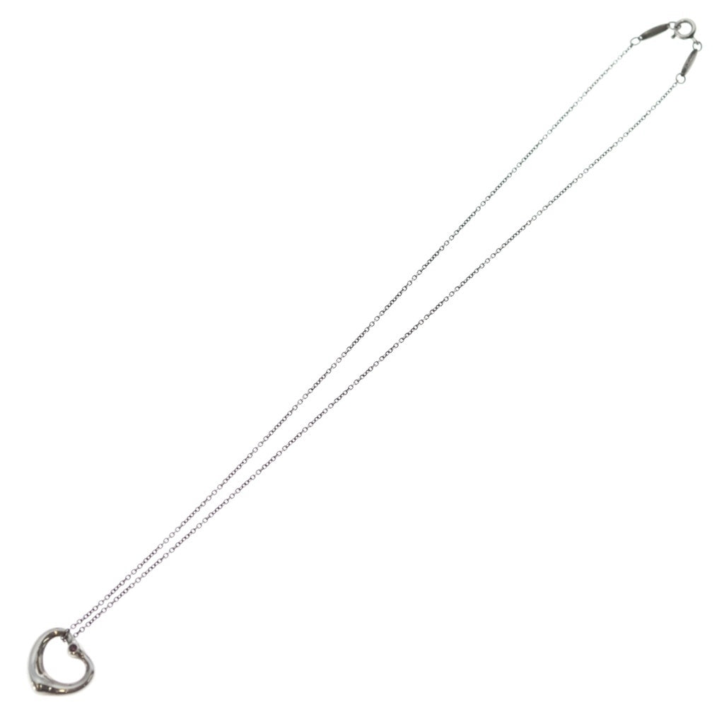 TIFFANY & Co.(ティファニー) オープンハート ピンクサファイア ネックレス SV925 レディース