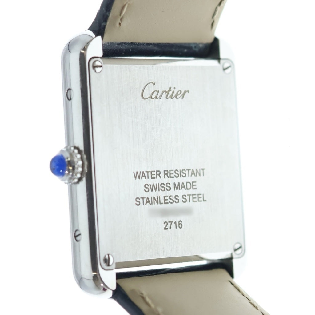 Cartier(カルティエ) タンクソロSM シルバー文字盤 SS×革/QZ ステンレス クォーツ W1018255 腕時計