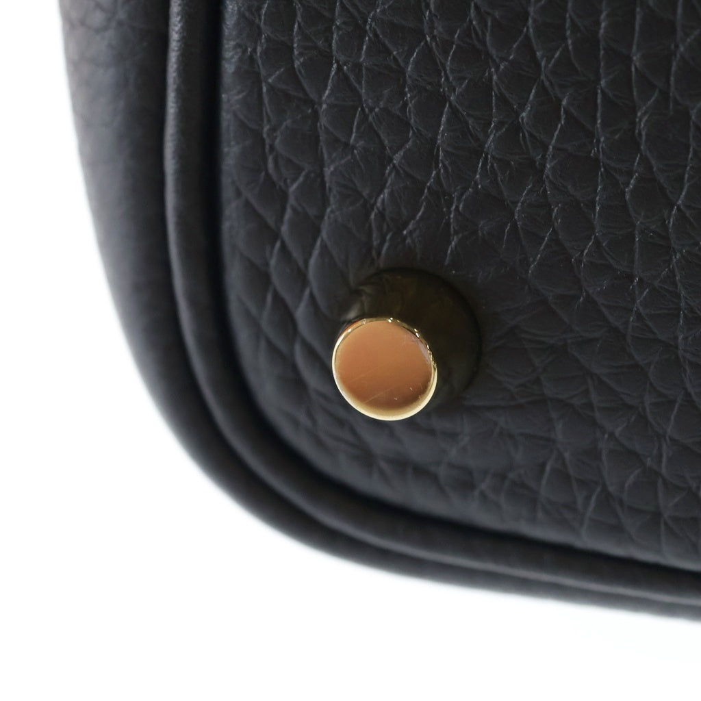 HERMES(エルメス) ピコタンロックPM トリヨンクレマンス レザー ハンドバッグ ゴールド金具 ブラック K刻印 レディース