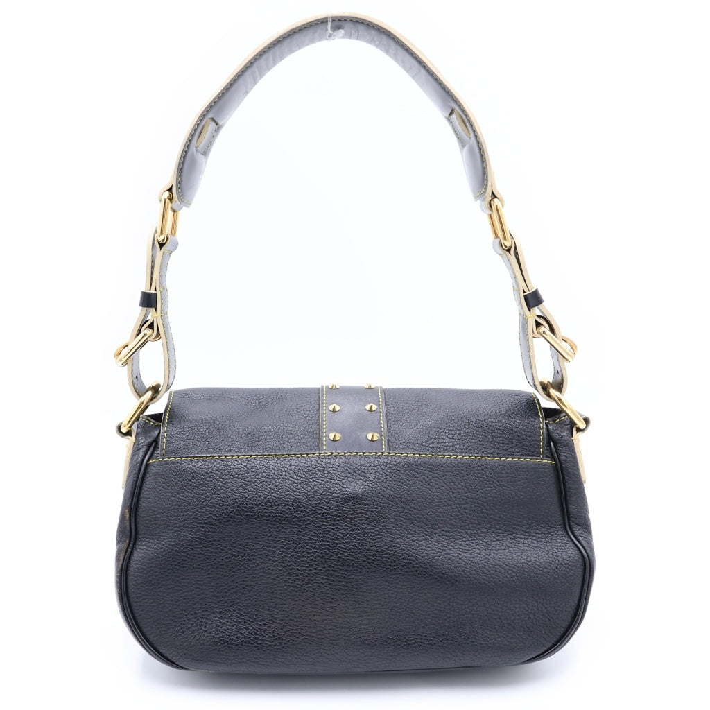 LOUIS VUITTON(ルイヴィトン) スハリ コンフィダン スタッズ ショルダーバッグ ブラック レザー M91784 ゴールド金具 レディース