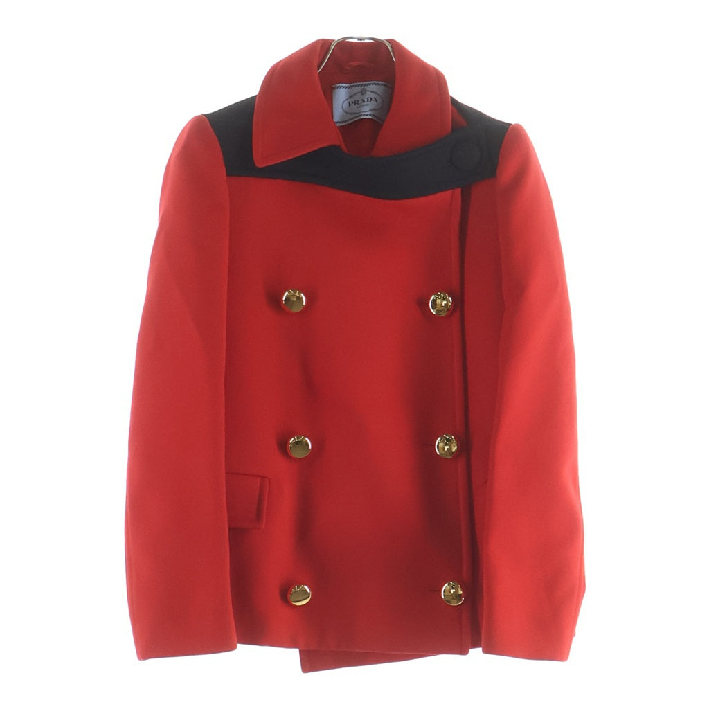 PRADA(プラダ) 金ボタン ジャケット レッド #38 レディース