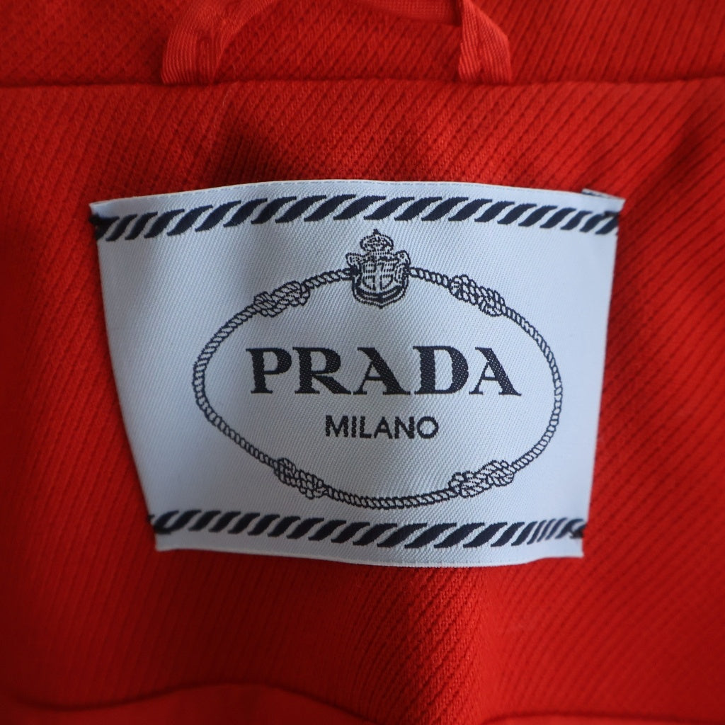 PRADA(プラダ) 金ボタン ジャケット レッド #38 レディース