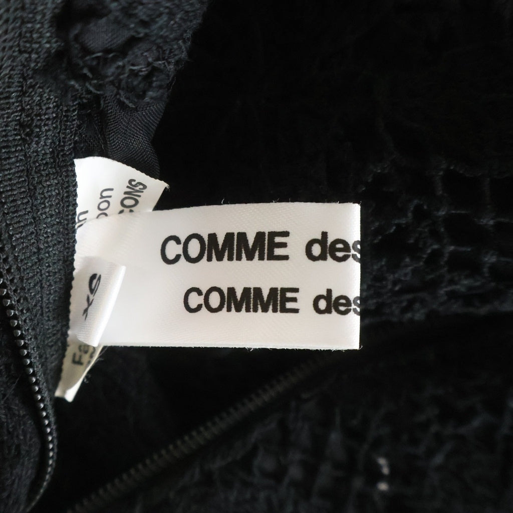 COMME des GARCONS(コムデギャルソン) メッシュ レース切り替え ノースリーブ ワンピース ブラック レディース