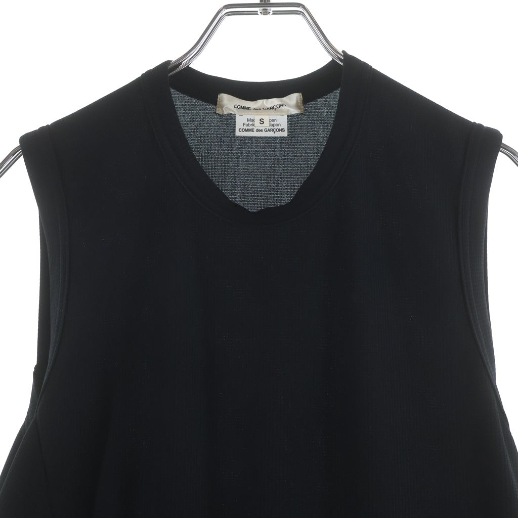 COMME des GARCONS(コムデギャルソン) 22SS AD2021 クルーネック ノースリーブ チュール パニエ レイヤード ワンピース ドレス ブラック レディース GI-T029