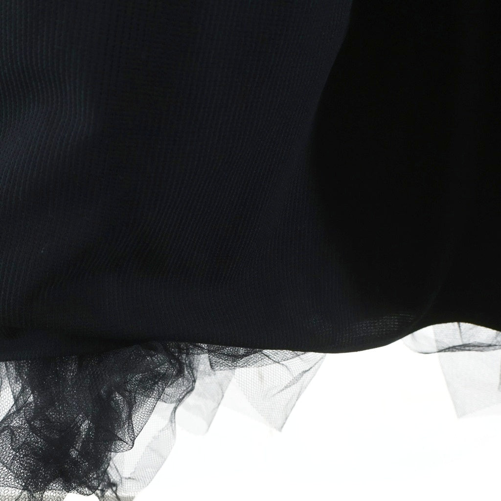 COMME des GARCONS(コムデギャルソン) 22SS AD2021 クルーネック ノースリーブ チュール パニエ レイヤード ワンピース ドレス ブラック レディース GI-T029