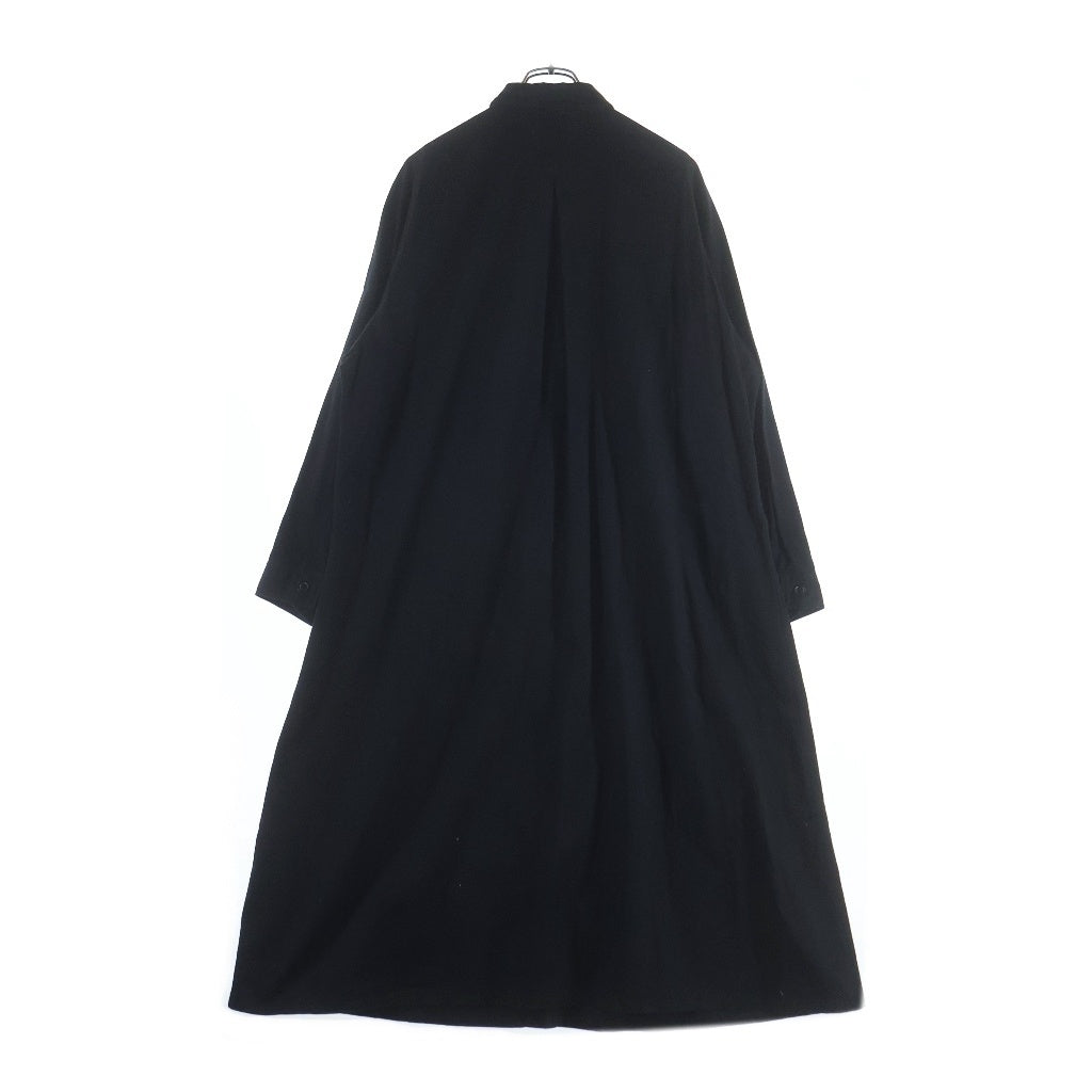 Y's(ワイズ) 21SS マルチポケット コットン 長袖 ロングシャツ ワンピース ブラック レディース YJ-D84-002