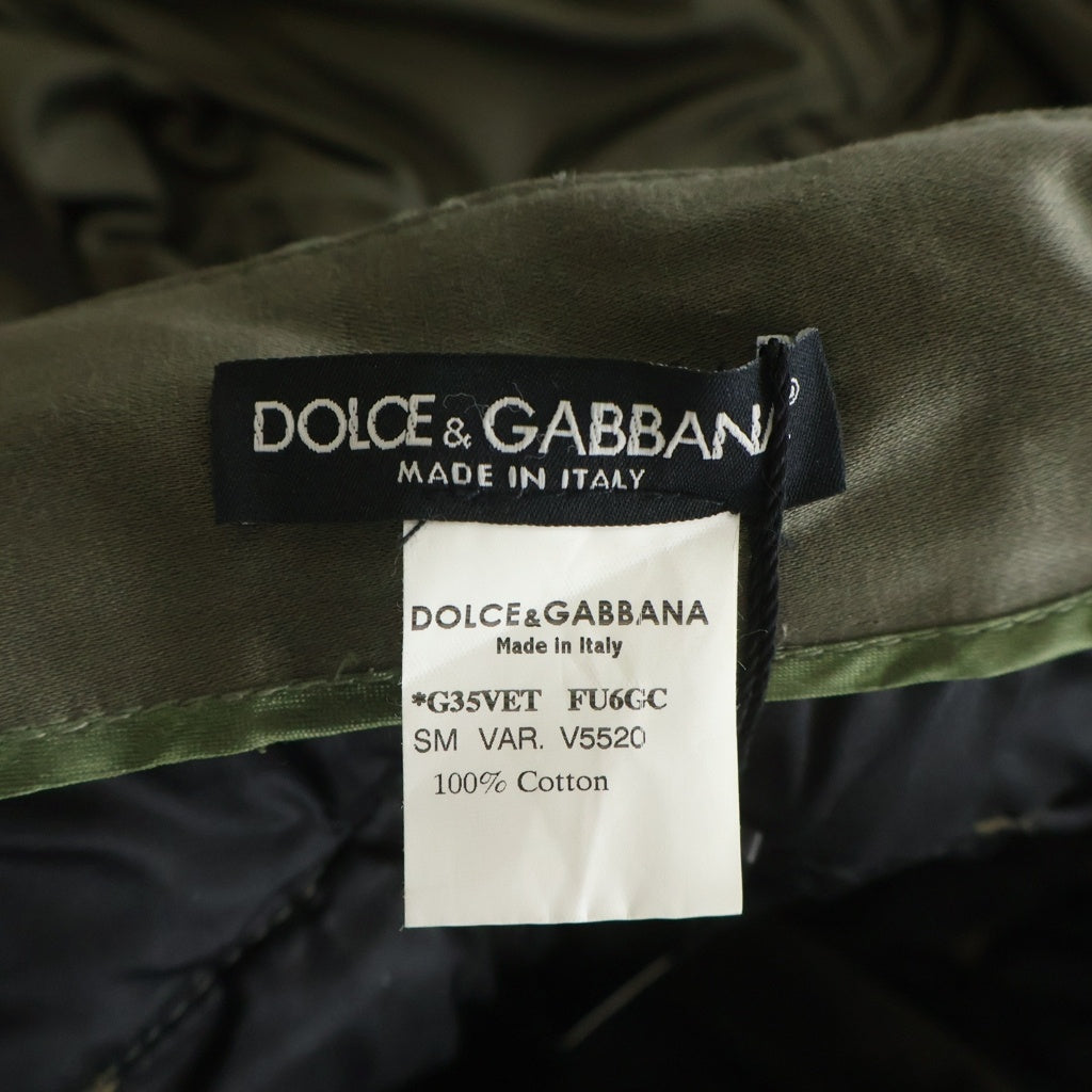 DOLCE & GABBANA(ドルチェアンドガッバーナ) 08AW ワイヤーデザイン カーゴ ハーフ ショートパンツ ショーツ カーキ G35VET FU6GC