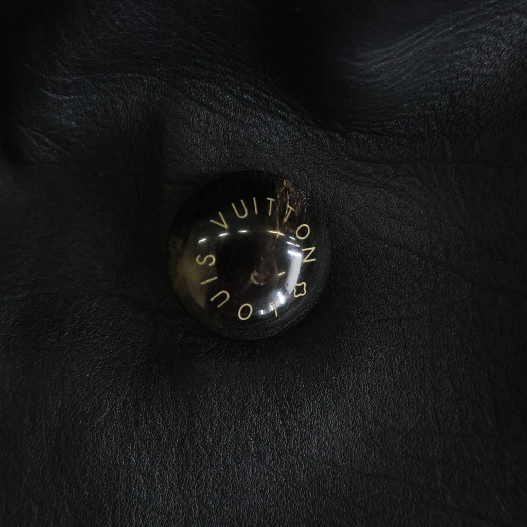 LOUIS VUITTON(ルイヴィトン) ライダースジャケット レザージャケット ブラック #52 RM062M