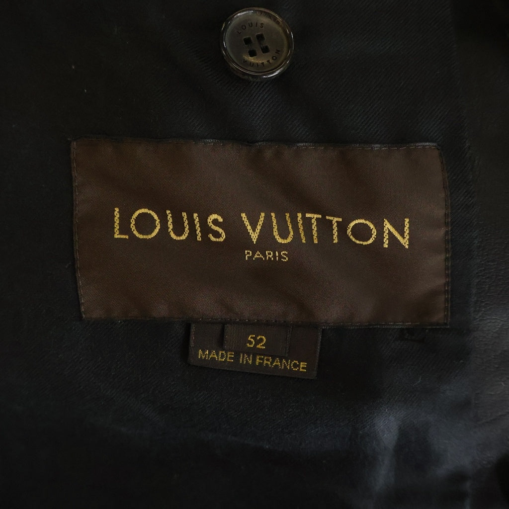 LOUIS VUITTON(ルイヴィトン) ライダースジャケット レザージャケット ブラック #52 RM062M