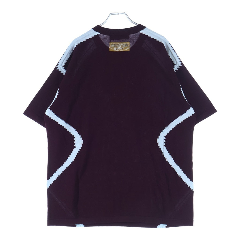 LOUIS VUITTON(ルイヴィトン) ショートスリーブ インタルシア 半袖ニット ボルドー RM232