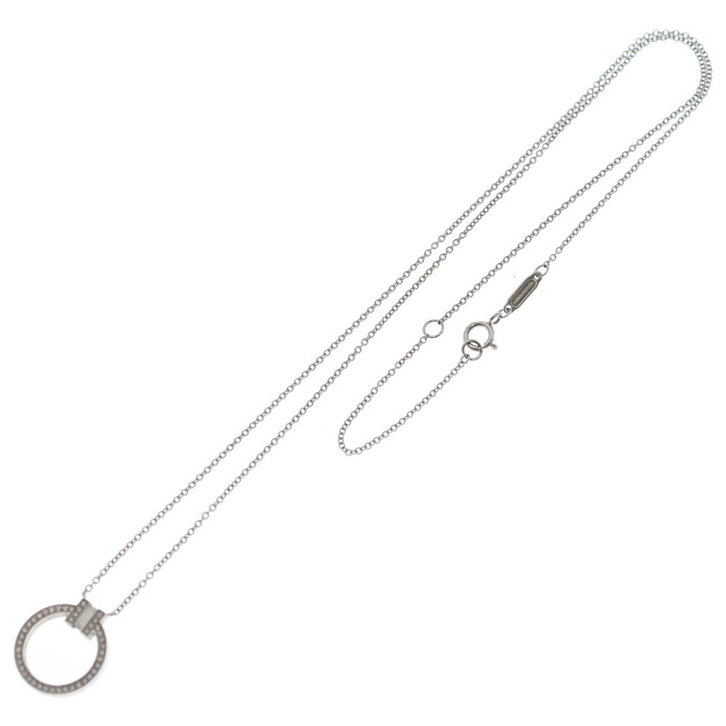 TIFFANY & Co.(ティファニー) Tトゥネックレス ダイヤモンド ホワイトゴールド 750WG ジュエリー レディース