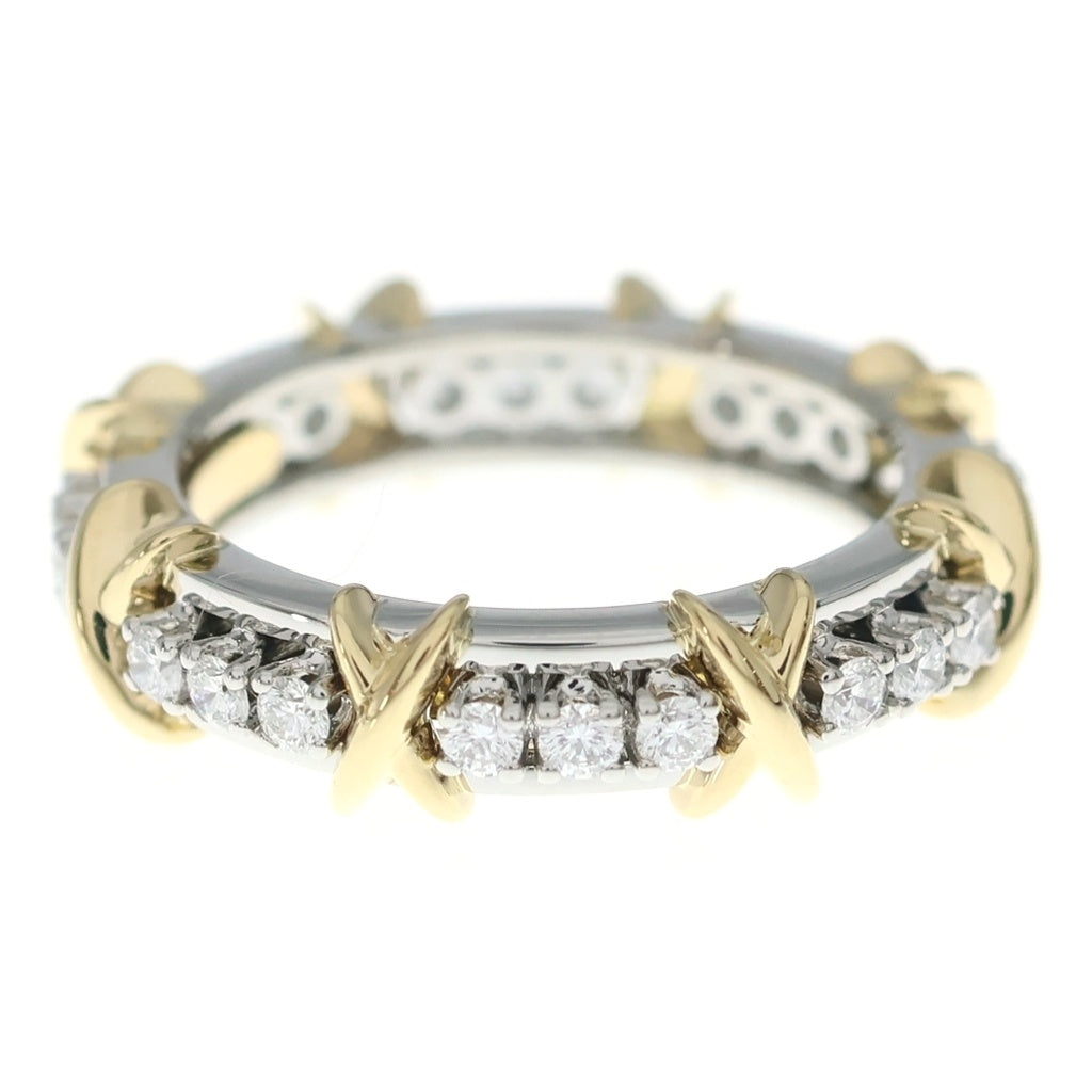 TIFFANY & Co.(ティファニー) ナローリング ジャン シュランバージェ ダイヤモンド Pt950 Au750 0.60ct #36 指輪 ジュエリー レディース