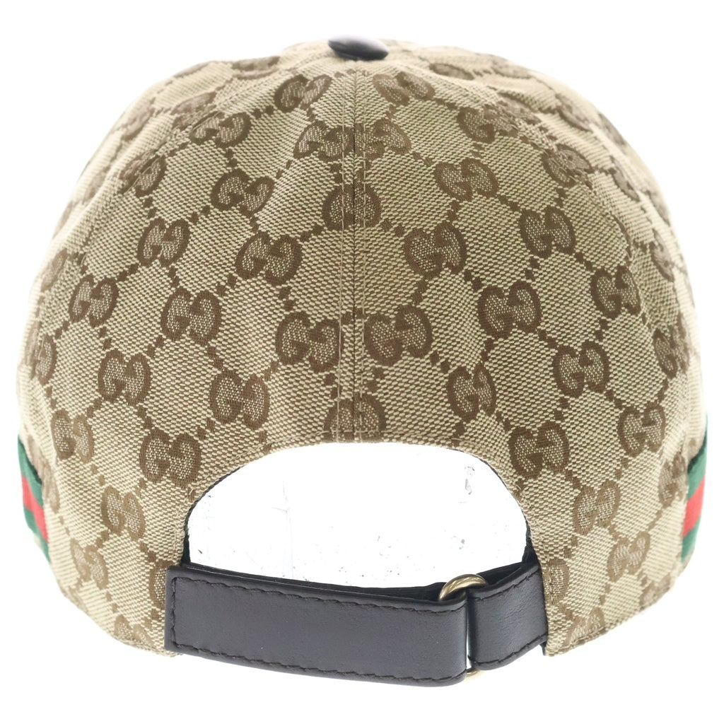 GUCCI(グッチ) オリジナルGGキャンバス ベースボールキャップ ベージュ #XL 200035