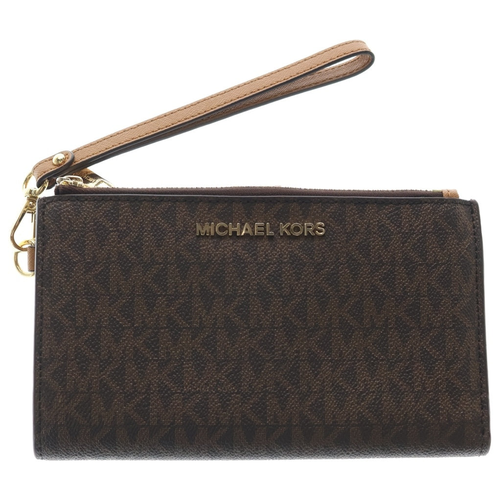 MICHAEL KORS(マイケルコース) レザー 二つ折り財布 ジッピーウォレット ブラウン レディース