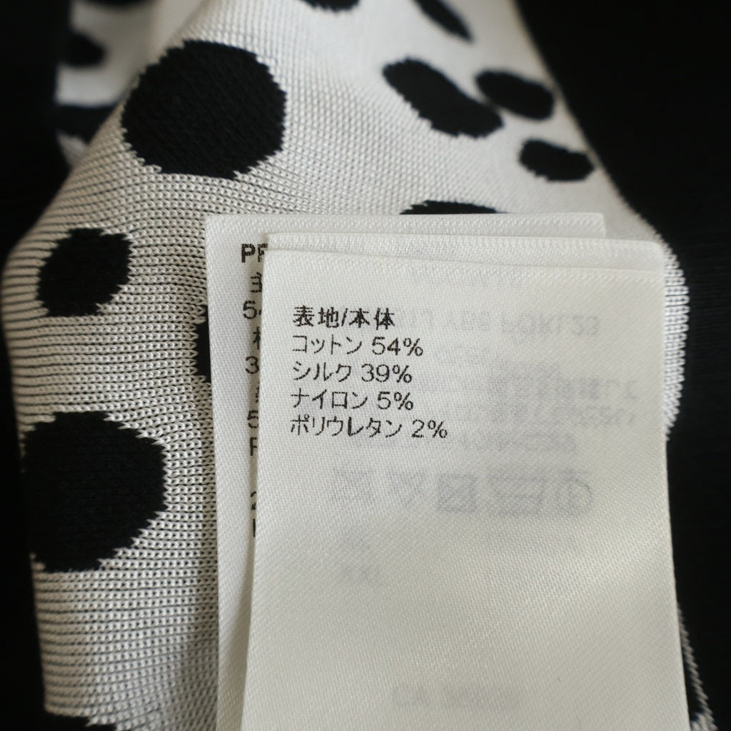 LOUIS VUITTON(ルイヴィトン) インフィニティ ドットクロップドプルオーバー ブラック×ホワイト コットン #XL RW231J YB6 FOKL23 レディース