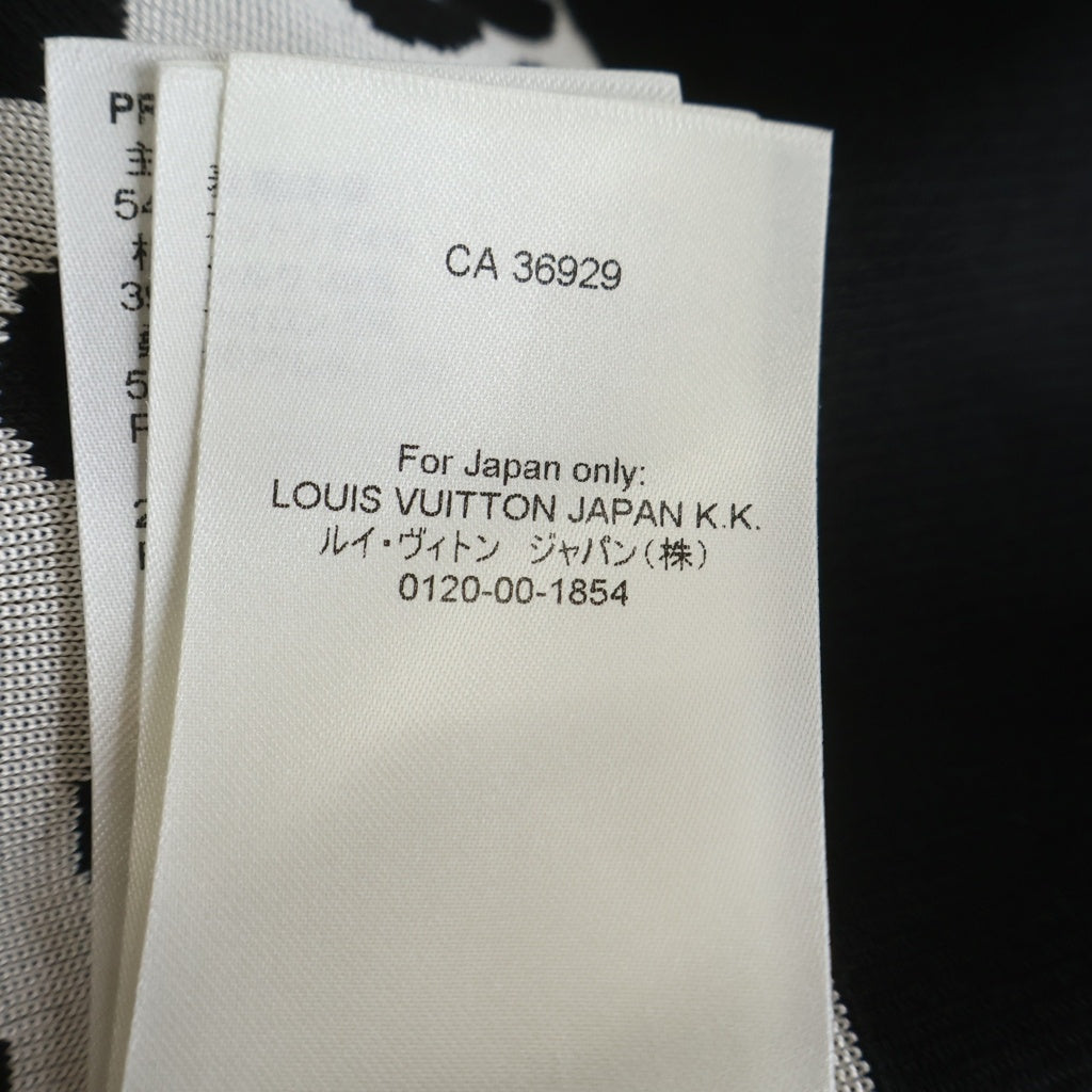 LOUIS VUITTON(ルイヴィトン) インフィニティ ドットクロップドプルオーバー ブラック×ホワイト コットン #XL RW231J YB6 FOKL23 レディース
