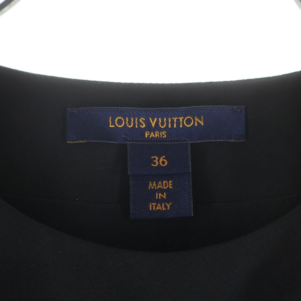 LOUIS VUITTON(ルイヴィトン) モノグラム ノースリーブシルクワンピース ブラック #36 RW202W XGR FJDR37 レディース