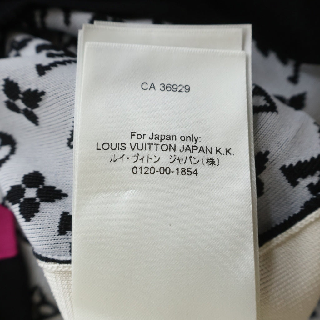 LOUIS VUITTON(ルイヴィトン) モノグラム ノースリーブ ニットワンピース ブラック×ホワイト #S RW222J N87 FNKD05 レディース