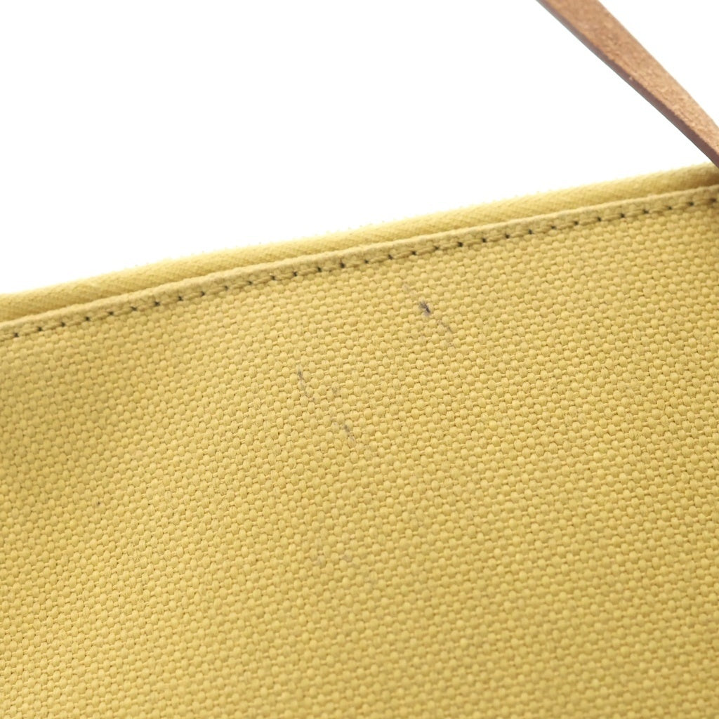 HERMES(エルメス) エールバッグ ジップPM ハンドバッグ ショルダーバッグ イエロー×ネイビー レザー U刻印 シルバー金具 レディース