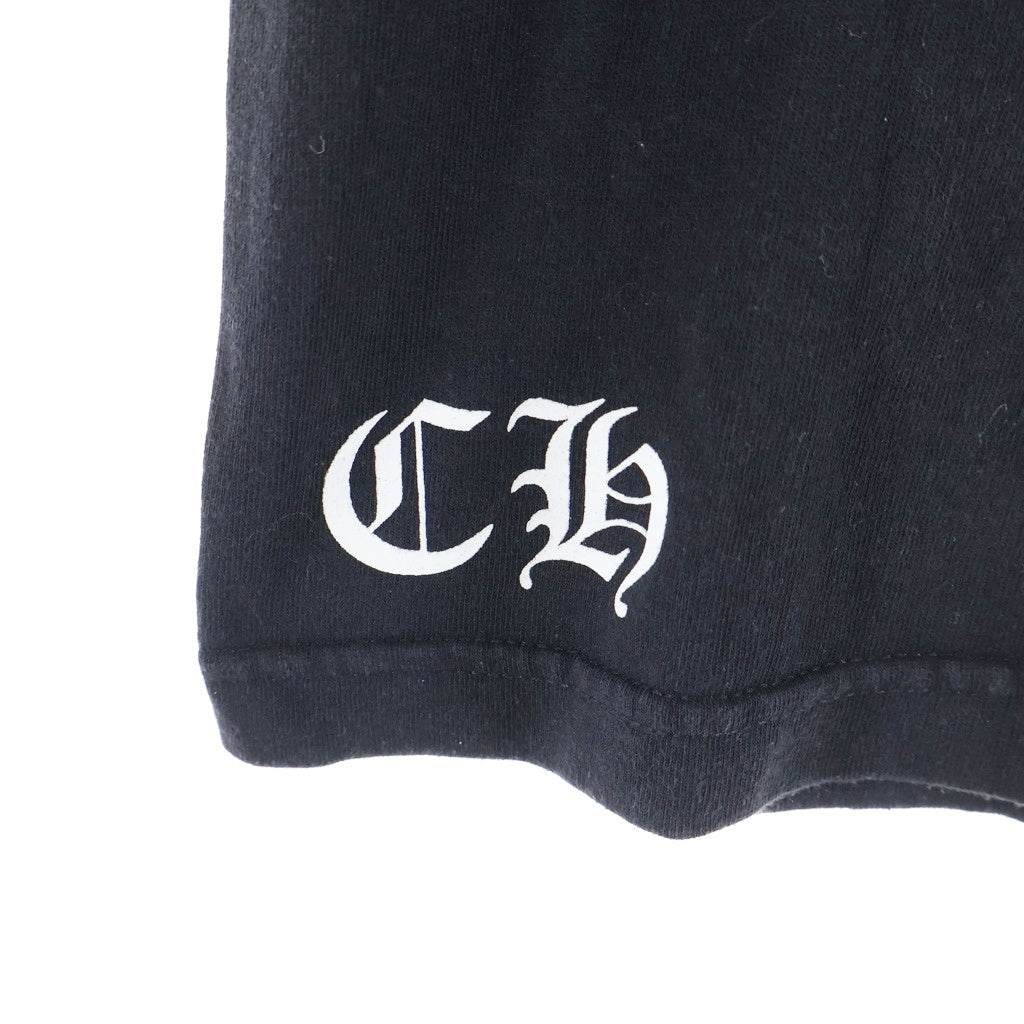 CHROME HEARTS(クロムハーツ) OLD オールド フローラルクロス ロゴプリント 半袖Tシャツ カットソー ブラック