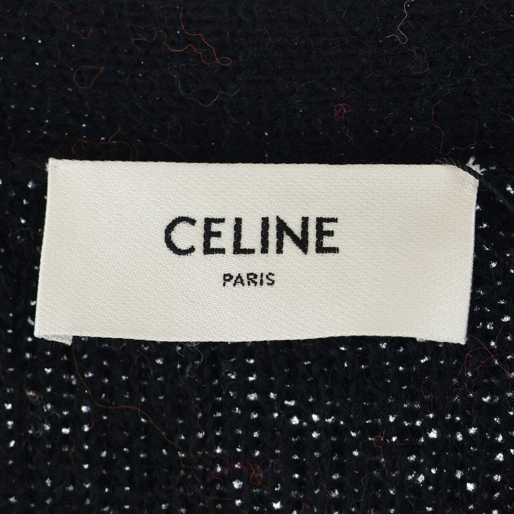 CELINE(セリーヌ) 23SS ロゴジャガード ニット Vネックカーディガン ピンク ウール 2AC91579S レディース